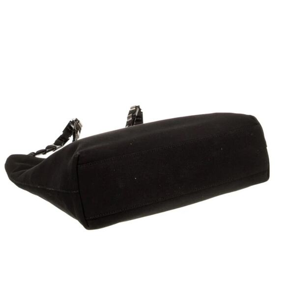 Salvatore Ferragamo Black Nylon Shoulder Bag with Chain Strap MSRP $460 EUC - Picture 6 of 13